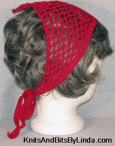 scarlet red head scarf