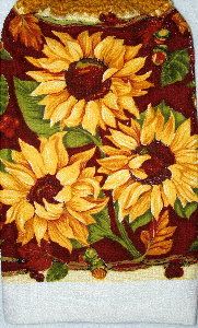 Fall Sunflowers Kitchen Hand Towel