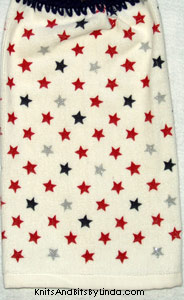 small americana stars on kitchen towel