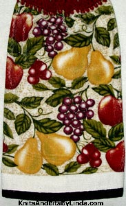 antique fruit kitchen dish towel