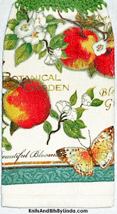 apples and blossoms hanging kitchen hand towel