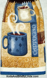 cappuccino coffee hanging hand towel