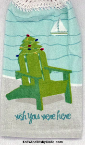 Christmas beach chair hanging kitchen hand towel