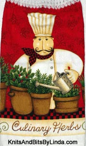 culinary herbs kitchen hand towel