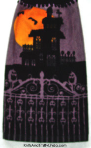 haunted house halloween kitchen hand towel