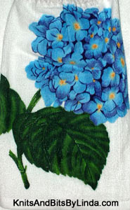 Blue Hydrangea Kitchen Hand Towel