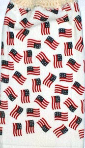 Americana flags hand towel