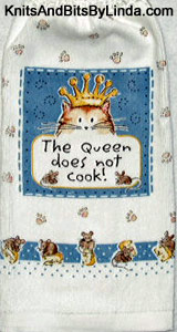 the queen does not cook hand towel