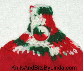 Christmas colors used on solid red hand towel