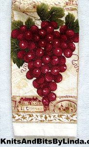 red grapes kitchen hand towel