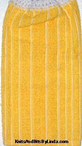 yellow and white stripe kitchen hand towel
