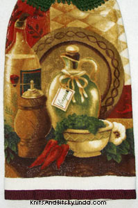 tuscan oil and vinegar kitchen towel
