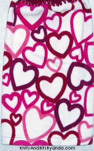 open hearts valentine kitchen hand towel