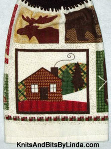  kitchen hand towel with woodsy theme