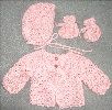 pink newborn sweater set