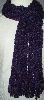 Navy and Grape Skinny Scarf in crochet