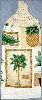 Palm Trees and Pineapples hanging kitchen hand towel