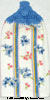 blue stripe floral towel