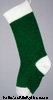 Green Christmas Stocking with white trim