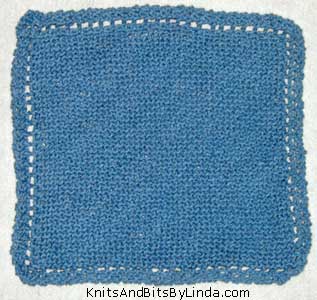 blue cotton dish cloth