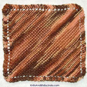 desert rising knitted kitchen dish cloth