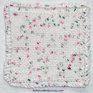 holly jolly Christmas knitted dish cloth