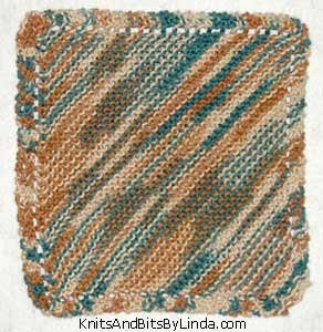 sagebrush cotton yarn knitted dish cloth large