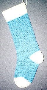 Baby Blue and white Christmas Stocking