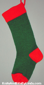 Paddy Green with Hot Red trim Christms Stocking