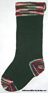 hunter stocking with holly & ivy trim