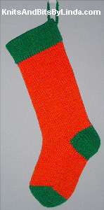Red Christmas Stocking with Paddy Green trim