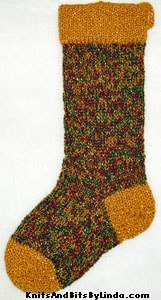 Multi 1 Jewels knitted Christmas stocking gold burgundy green leg with Gold Jewels cuff heel and toe with gold shiny thread