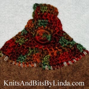 Brown 3 — Falling Leaves hand towel