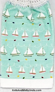 Sailboats hand towel