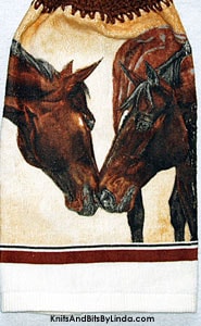 Horse Kiss hand towel