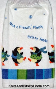 Penguin Parade hand towel