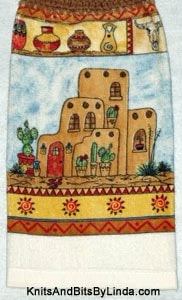 Pueblo Dwelling hand towel