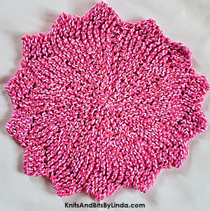 In Motion Pink cotton dishcloth