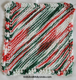mistletoe multi color yarn dish cloth