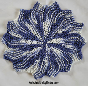 Wedgewood Blue ombre cotton petal dish cloth