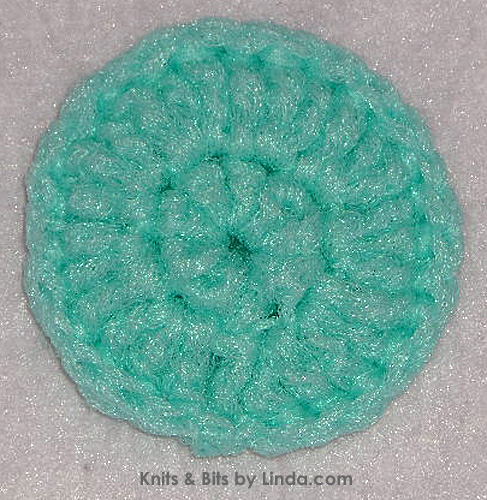 3 inch round aqua scrubbie
