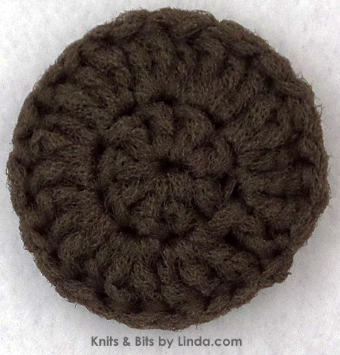 3 inch round brown scrubbie