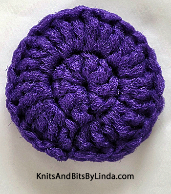 deep purple round scrubbie