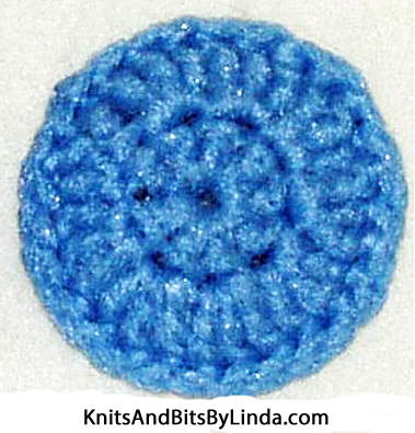 3 inch round french blue scrubbie