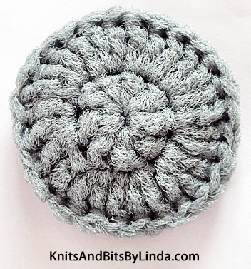 3 inch round gray scrubbie
