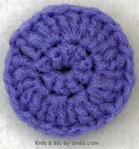 3 inch round lavender scrubbie