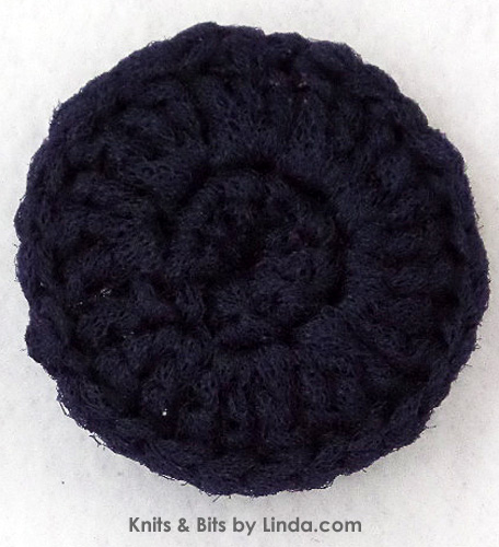 3 inch round navy blue scrubbie