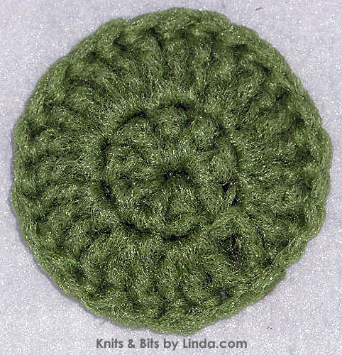 3 inch round olive green scrubbie
