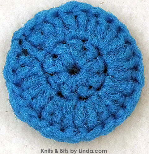 peacock blue 3 inch round scrubbie