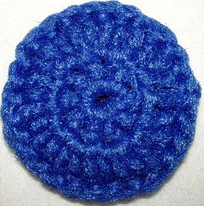 royal blue round 3 inch scrubbie
